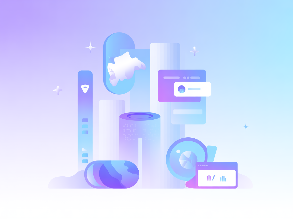 Minimalistická ilustrace SaaS API workflow