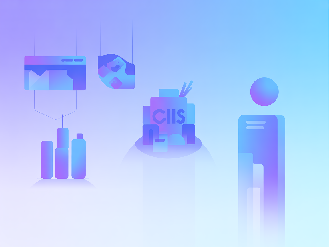 Ilustración minimalista de gestión de servidores escalables