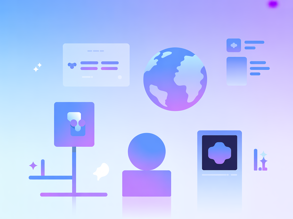 Minimalistická SaaS ilustrácia pre integráciu GitMCP