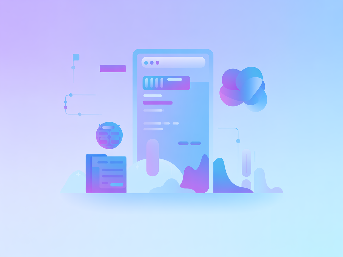 Minimalistický SaaS vektor znázorňující integraci Microsoft Fabric