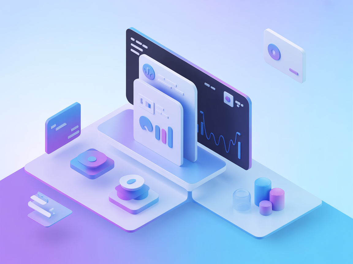 Minimalist vectorized GUI dialog objects and AI-human collaboration symbols