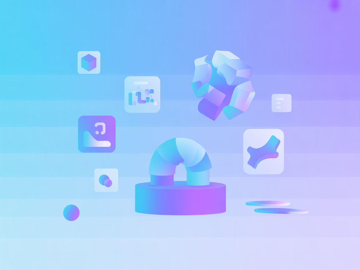 Minimalist vector of AI automating bookmark management