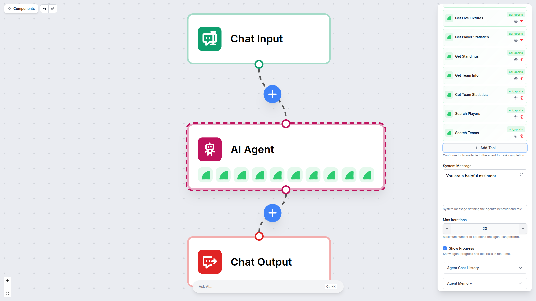 FlowHunt intelligent sports data analysis with API-Sports