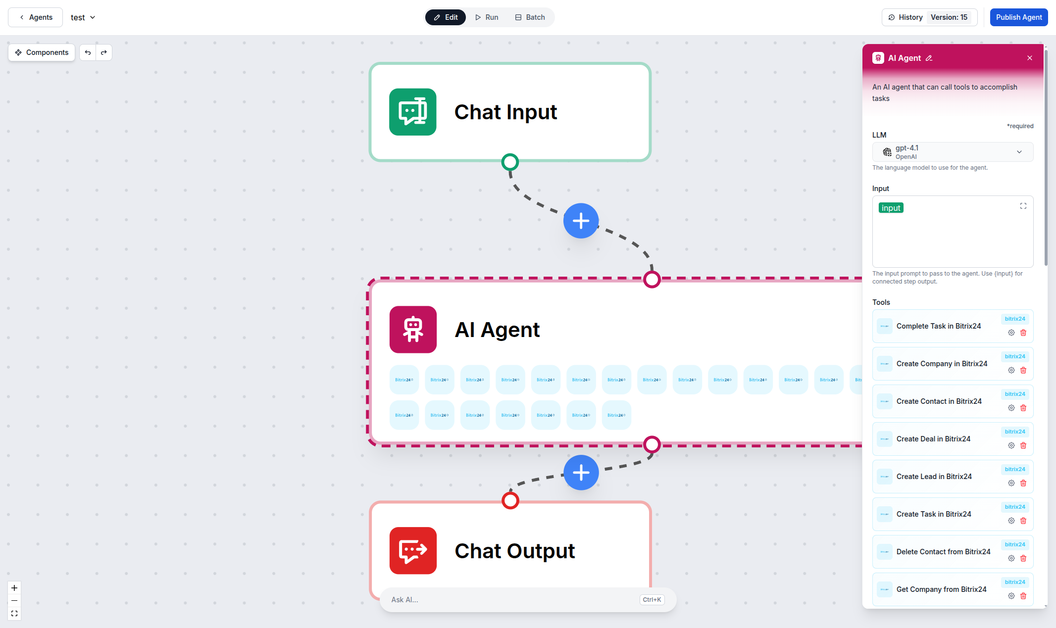 Bitrix24 contact and company management automation with FlowHunt