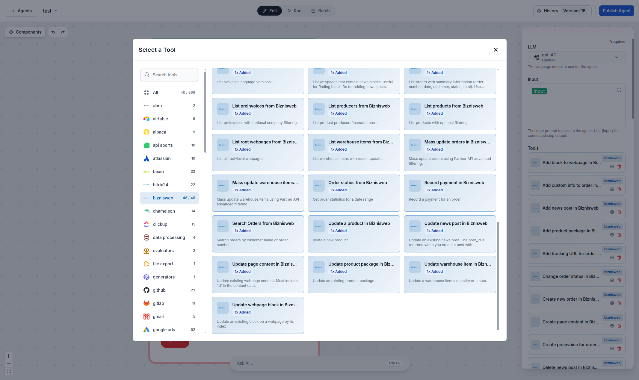 BiznisWeb order and invoice management automation with FlowHunt