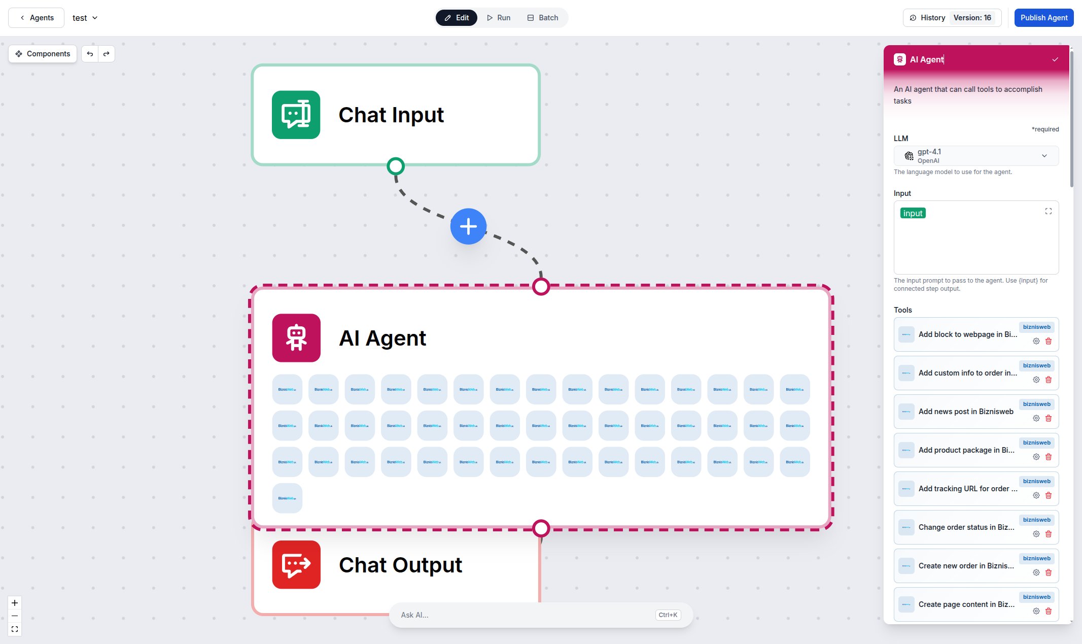 BiznisWeb product and warehouse management automation with FlowHunt
