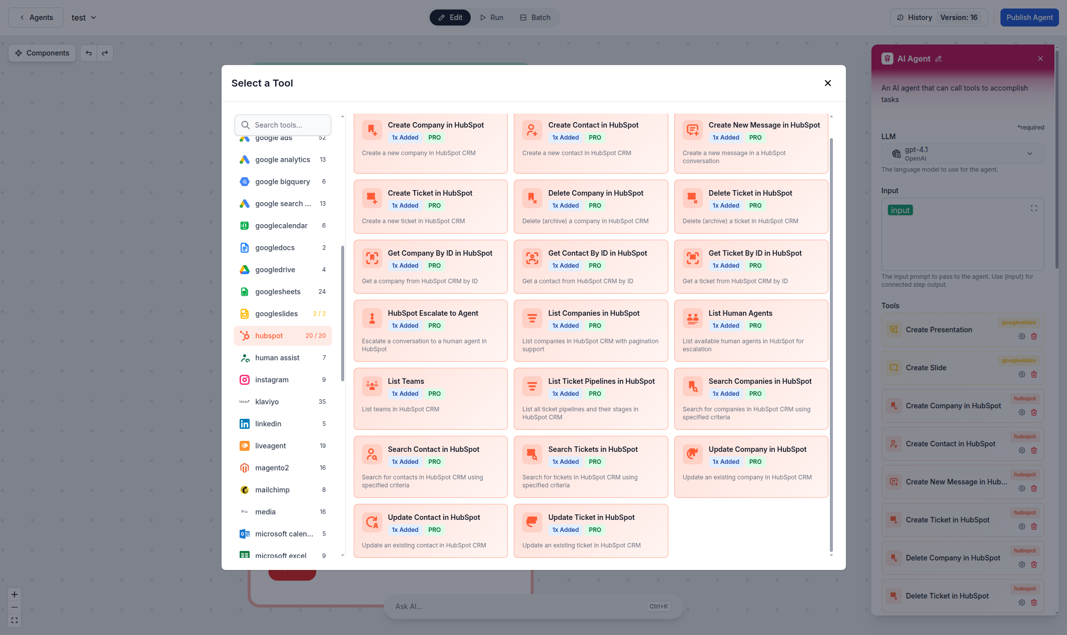 HubSpot contact and company management automation with FlowHunt