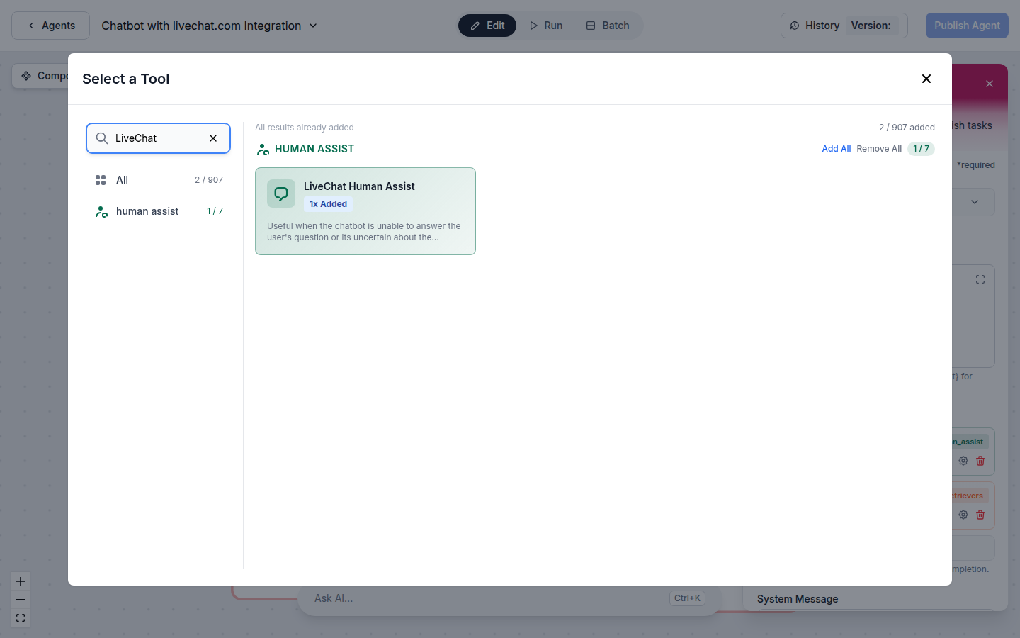 FlowHunt LiveChat smart AI-to-human escalation