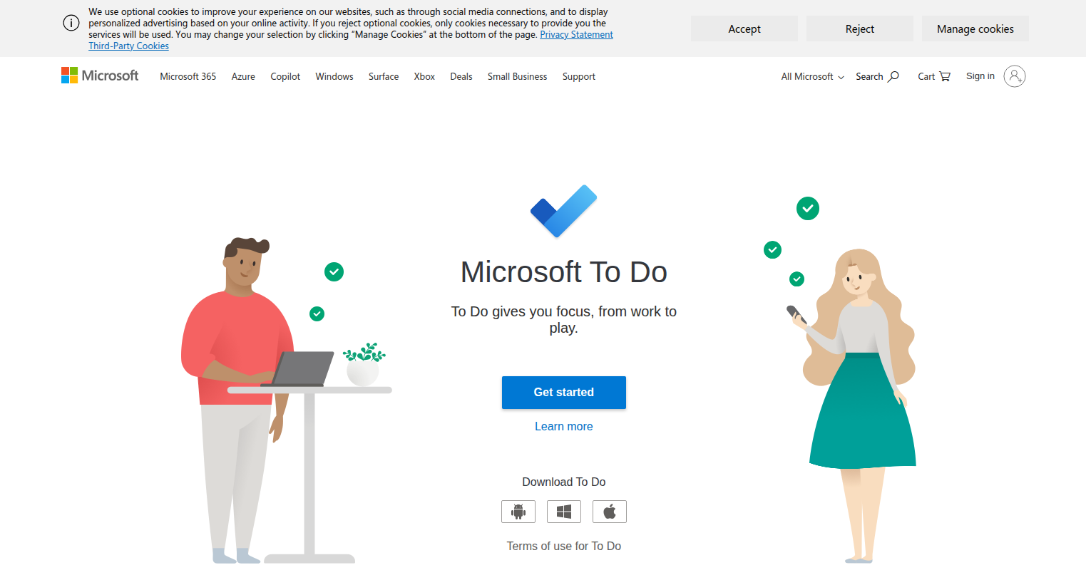 Microsoft To Do website