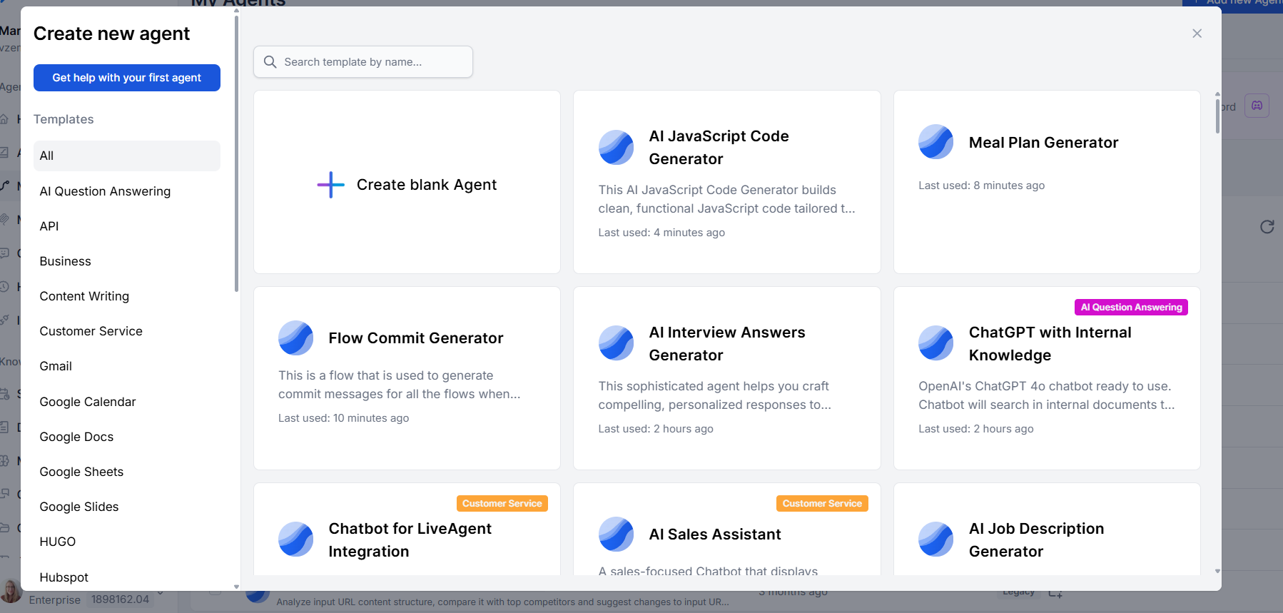 Flowhunt's agent library