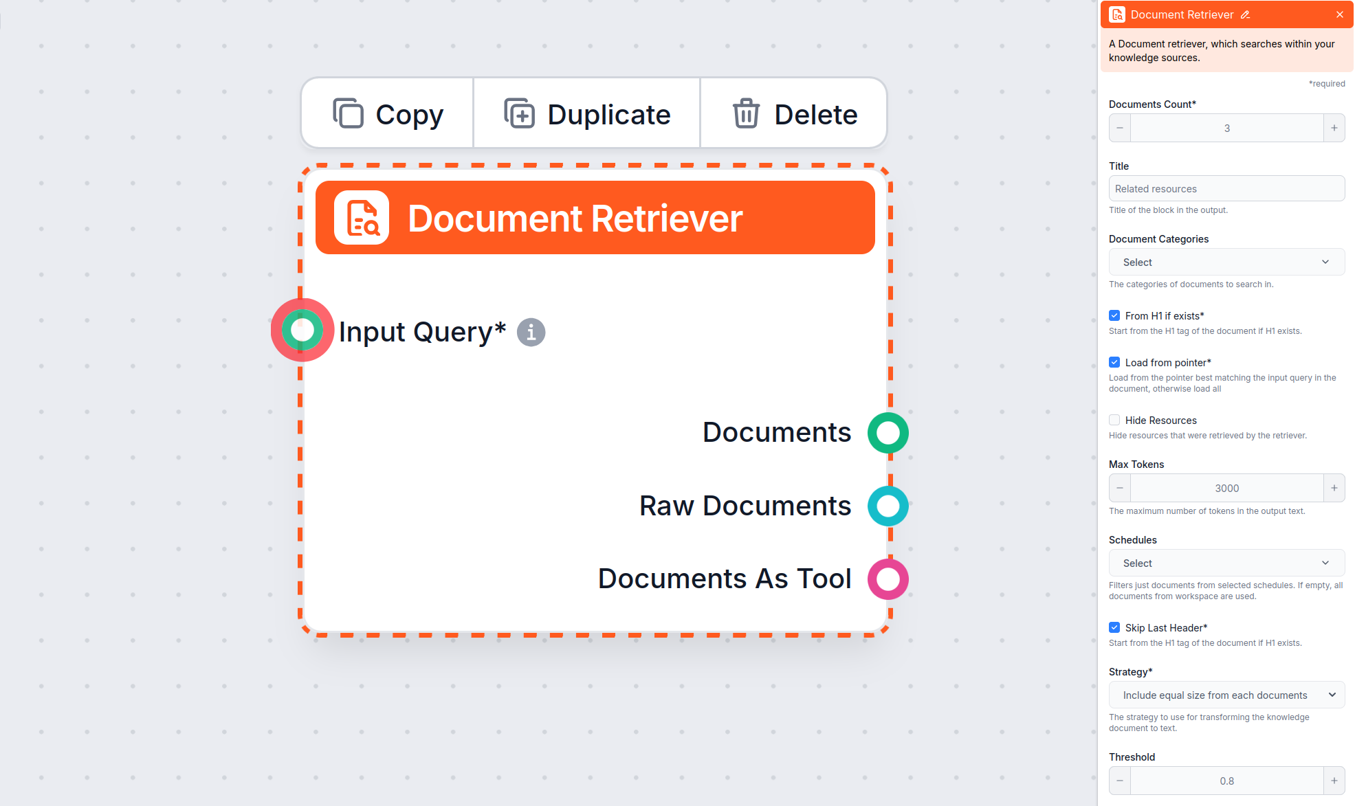 Cum să configurezi Document Retriever