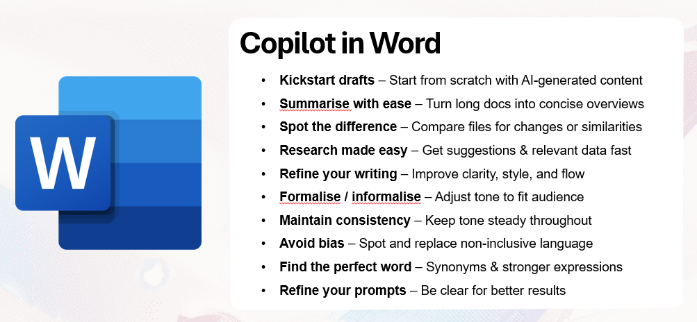 Zusammenfassung der Copilot-Anwendungsfälle