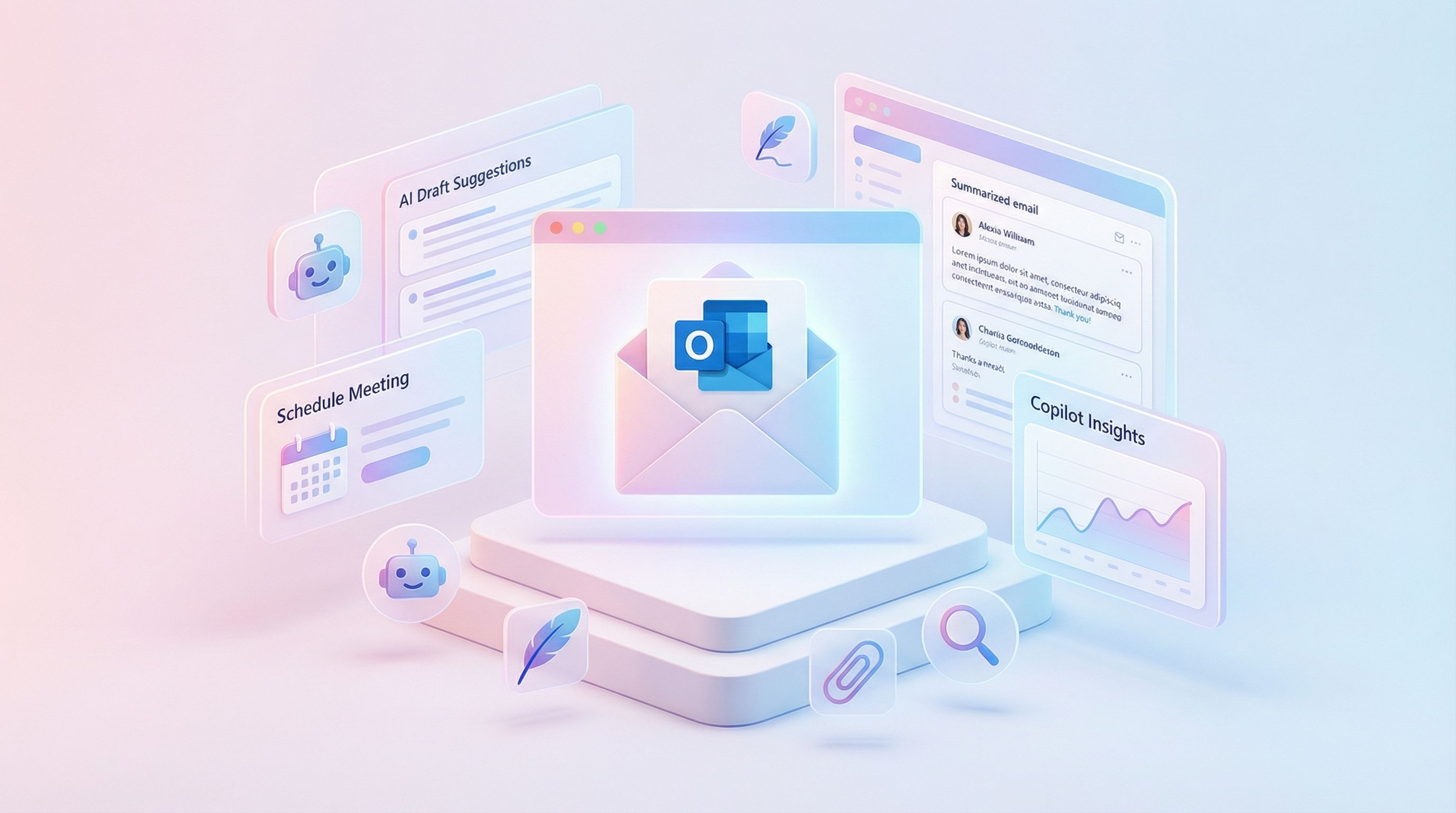 Copilot verbessert Struktur und Klarheit in einer E-Mail