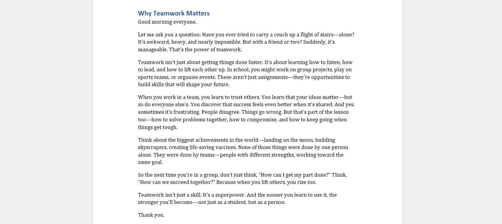 How to practice your Copilot-generated speech?