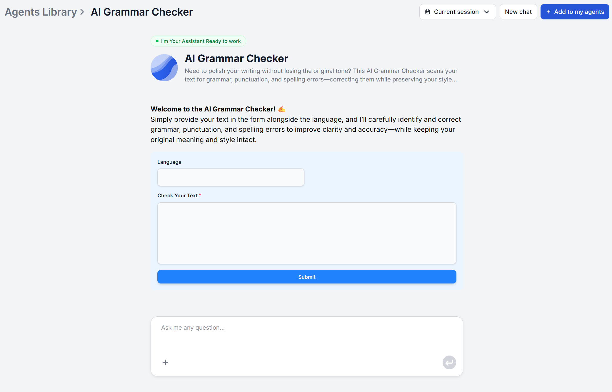 AI Grammar Checker tool
