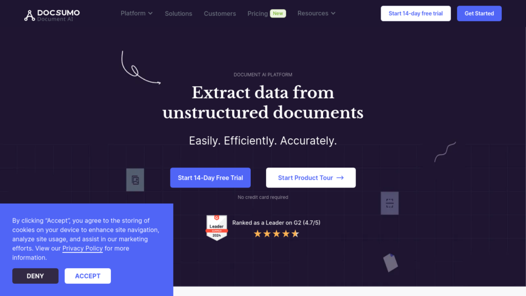 Docsumo Data Extraction Dashboard