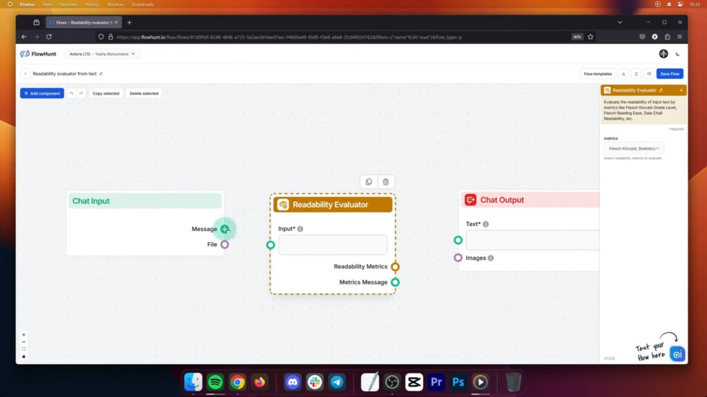 Adding Readability Evaluator component in FlowHunt