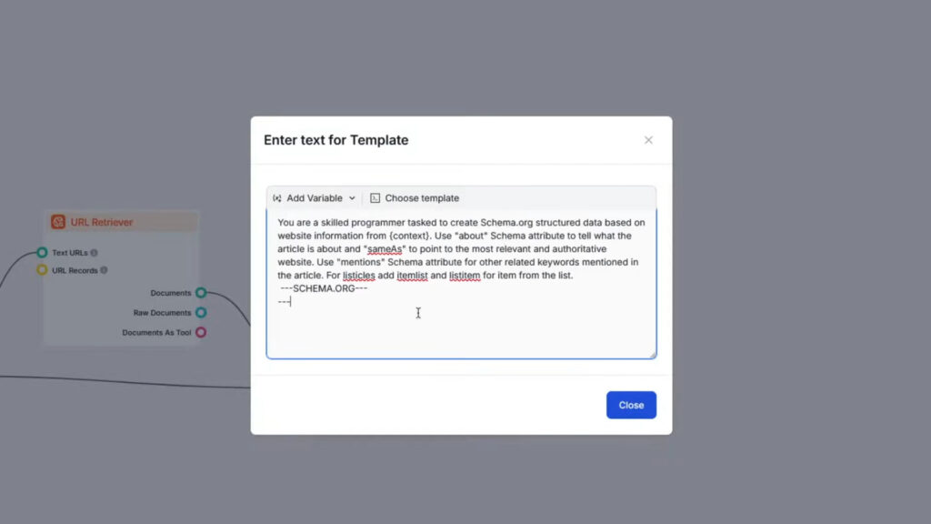 schema.org generator prompt