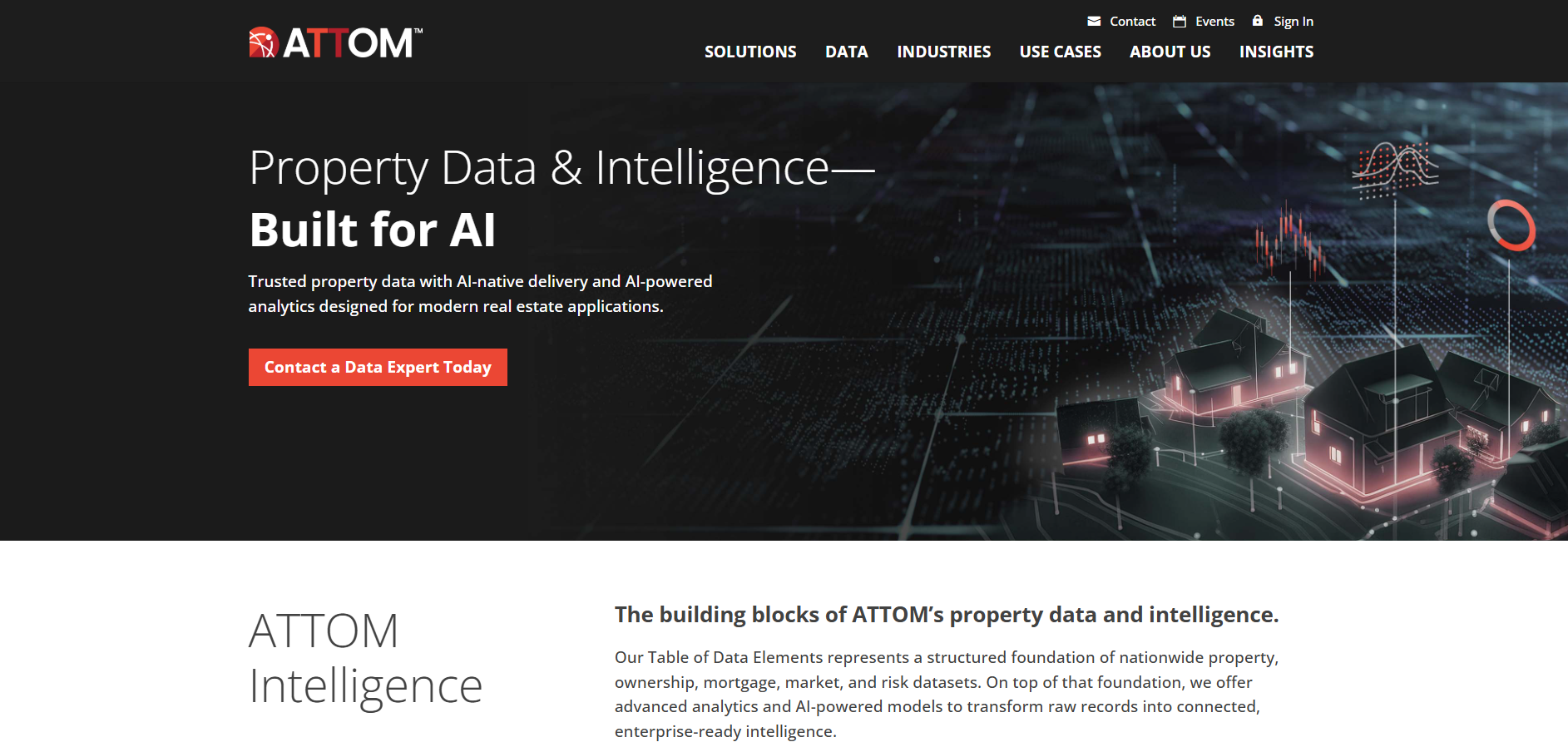 ATTOM home page screenshot