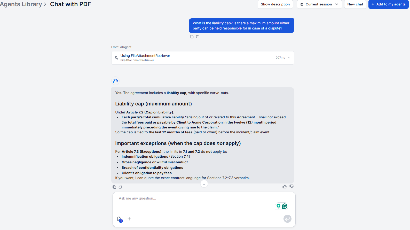 FlowHunt Chat With PDF Output