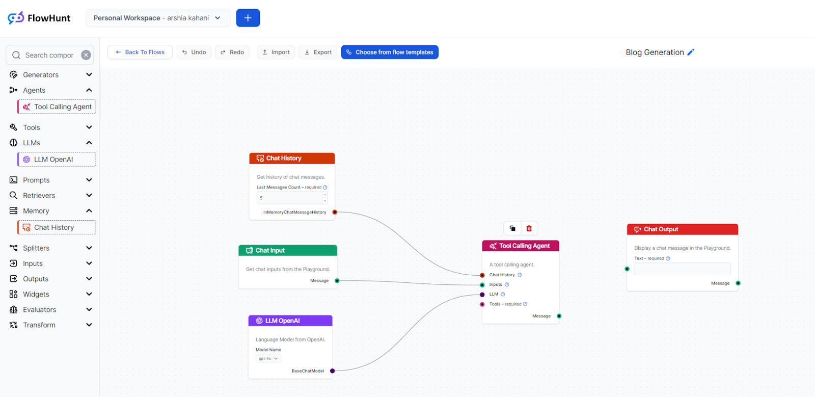 Integrate Chat History and LLM