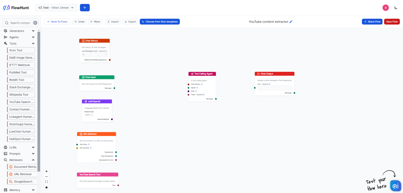 YouTube Search and URL Retriever Tool