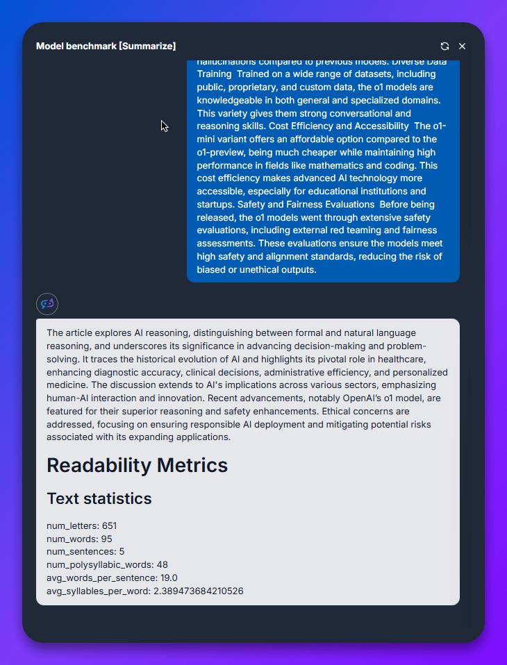 AI Summarization Visualization