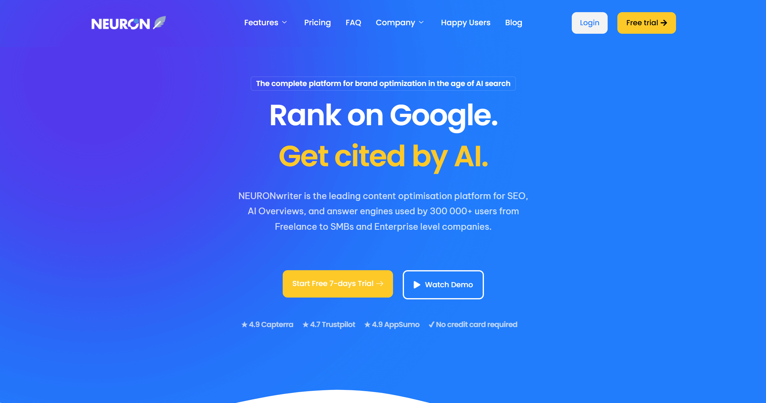 NeuronWriter homepage
