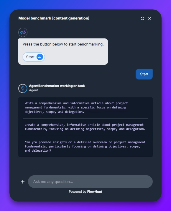 Task 1: Content Generation output