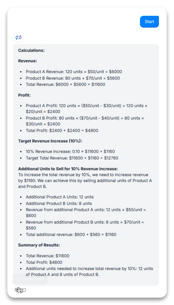 Calculation Performance Example
