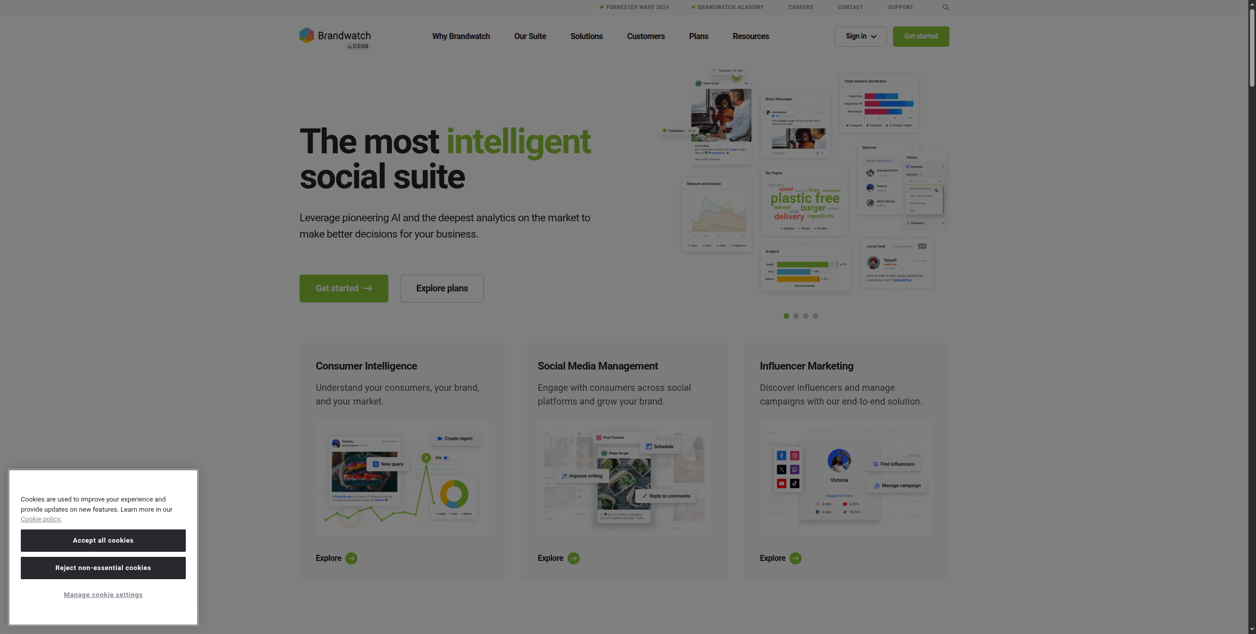 Piattaforma di social intelligence aziendale Brandwatch