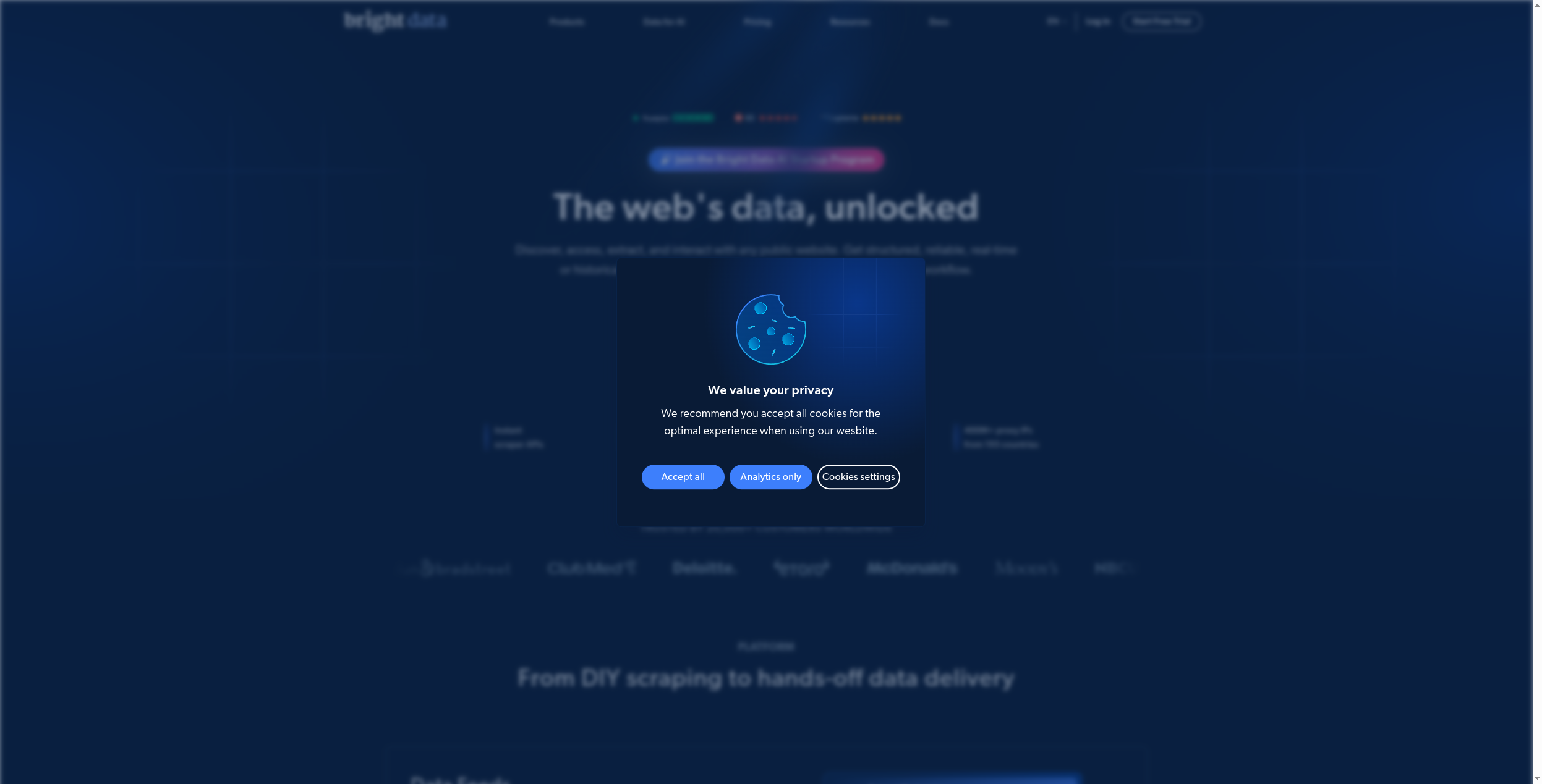 Bright Dataエンタープライズウェブデータプラットフォーム