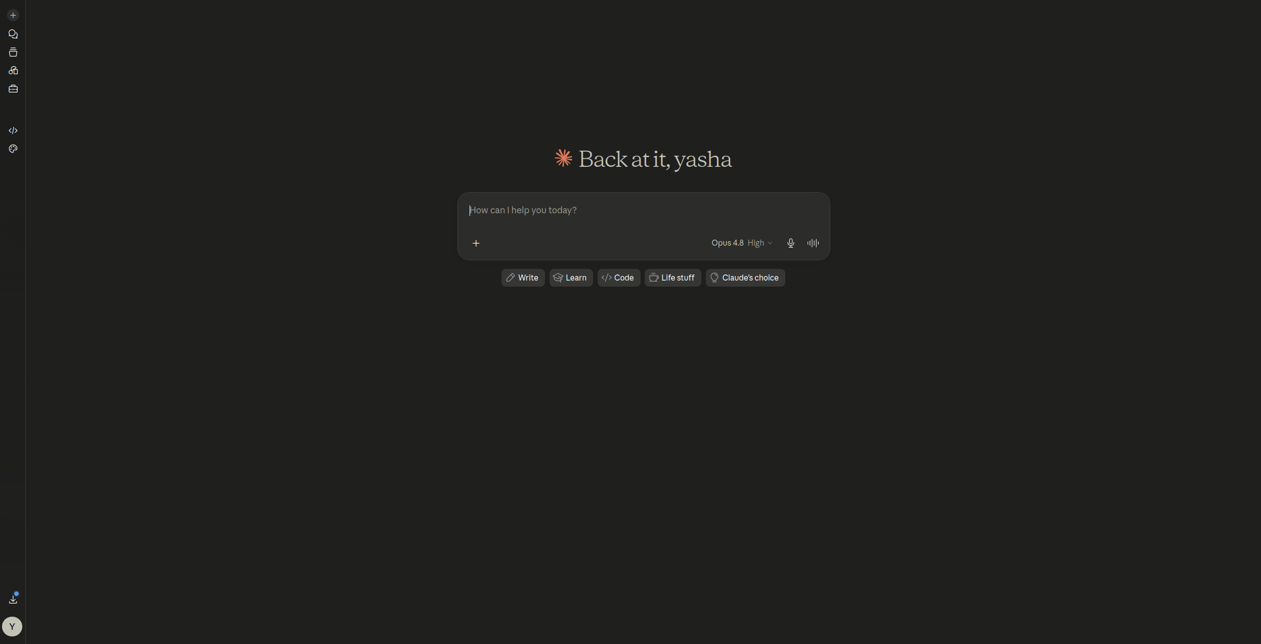 Claude AI chat interface