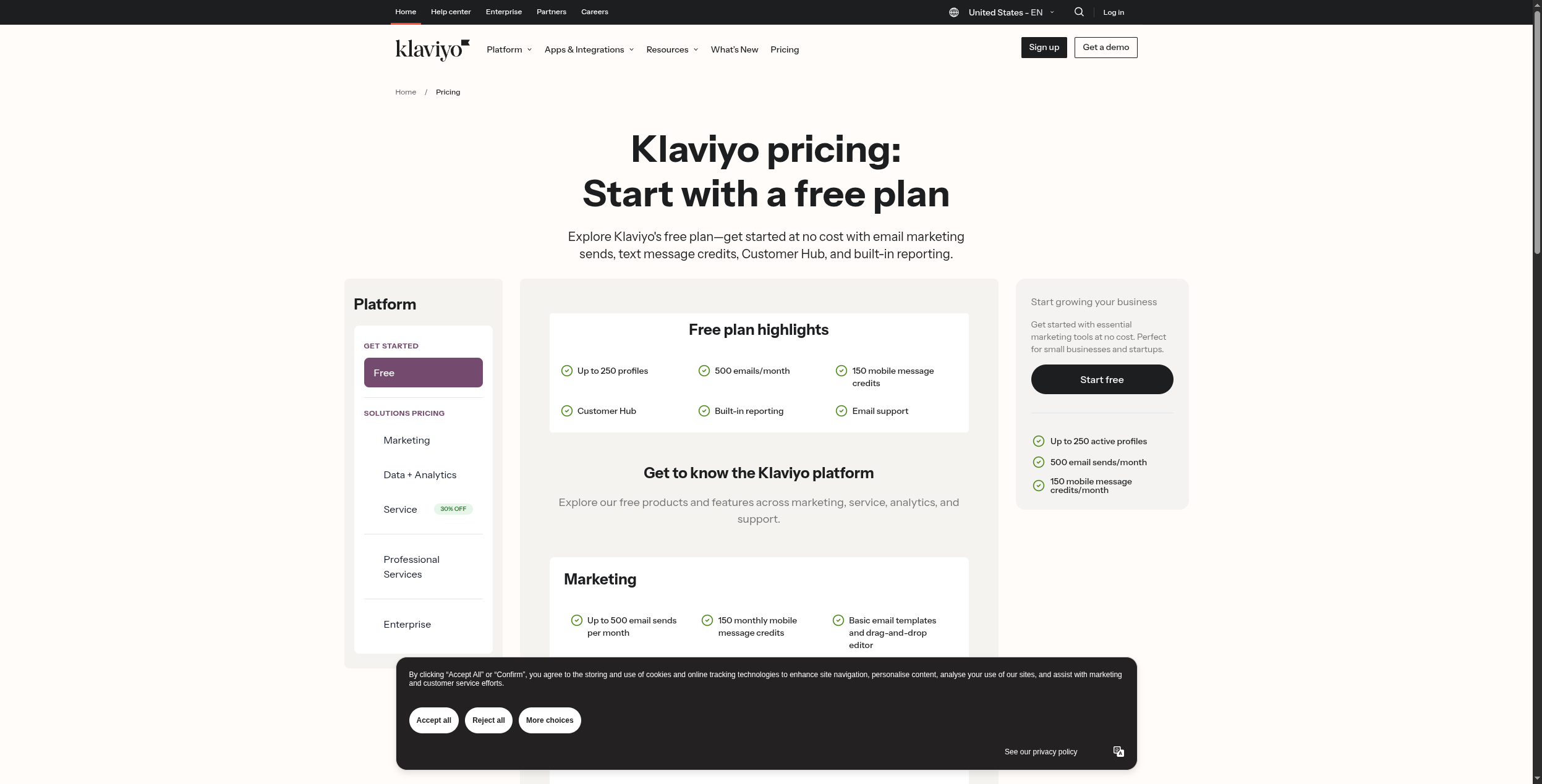 Klaviyo pricing plans