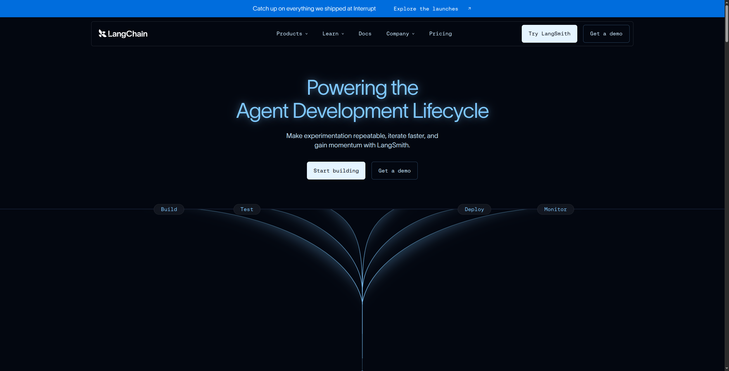 LangChain dashboard