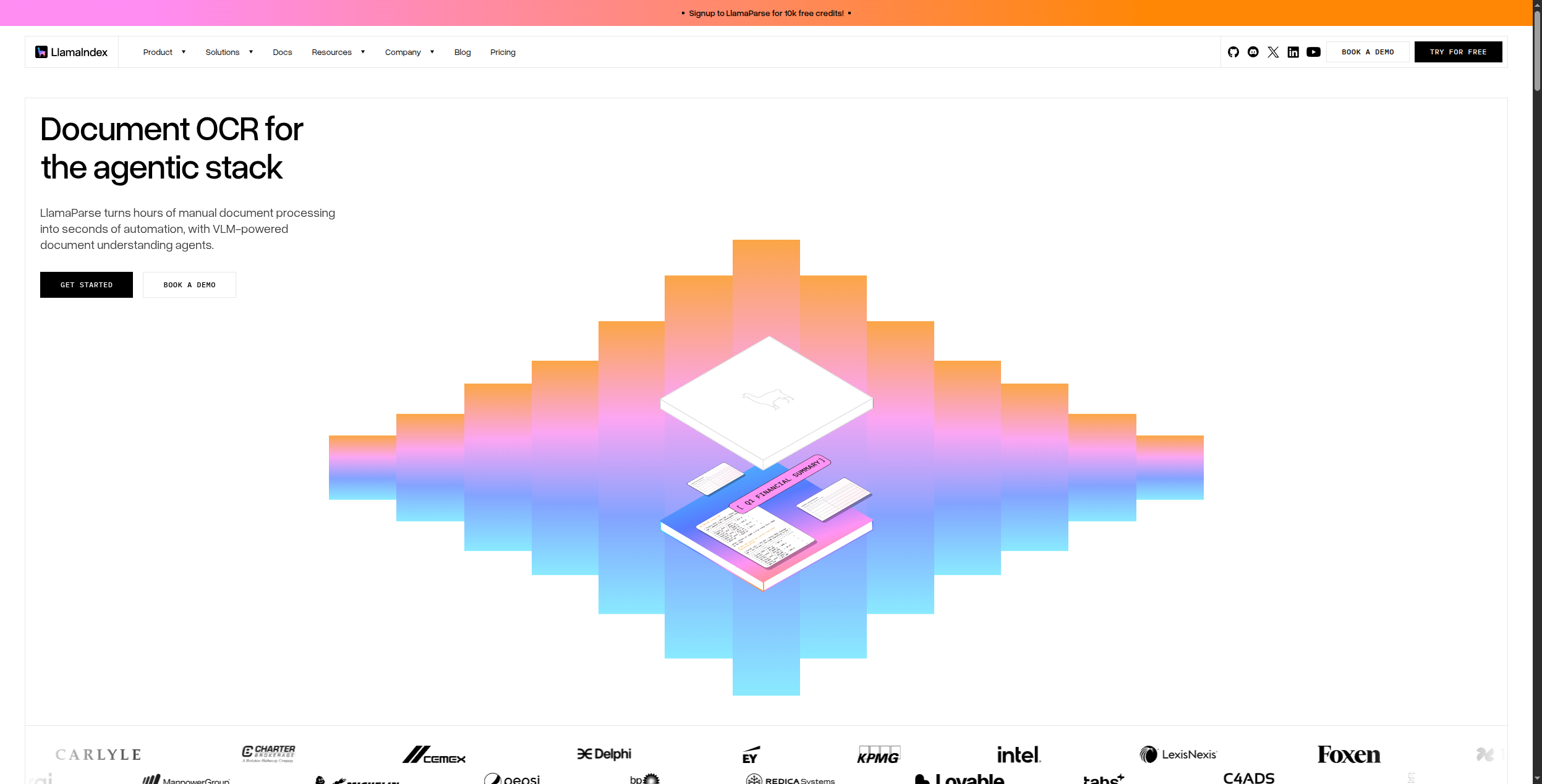 LlamaIndex dashboard