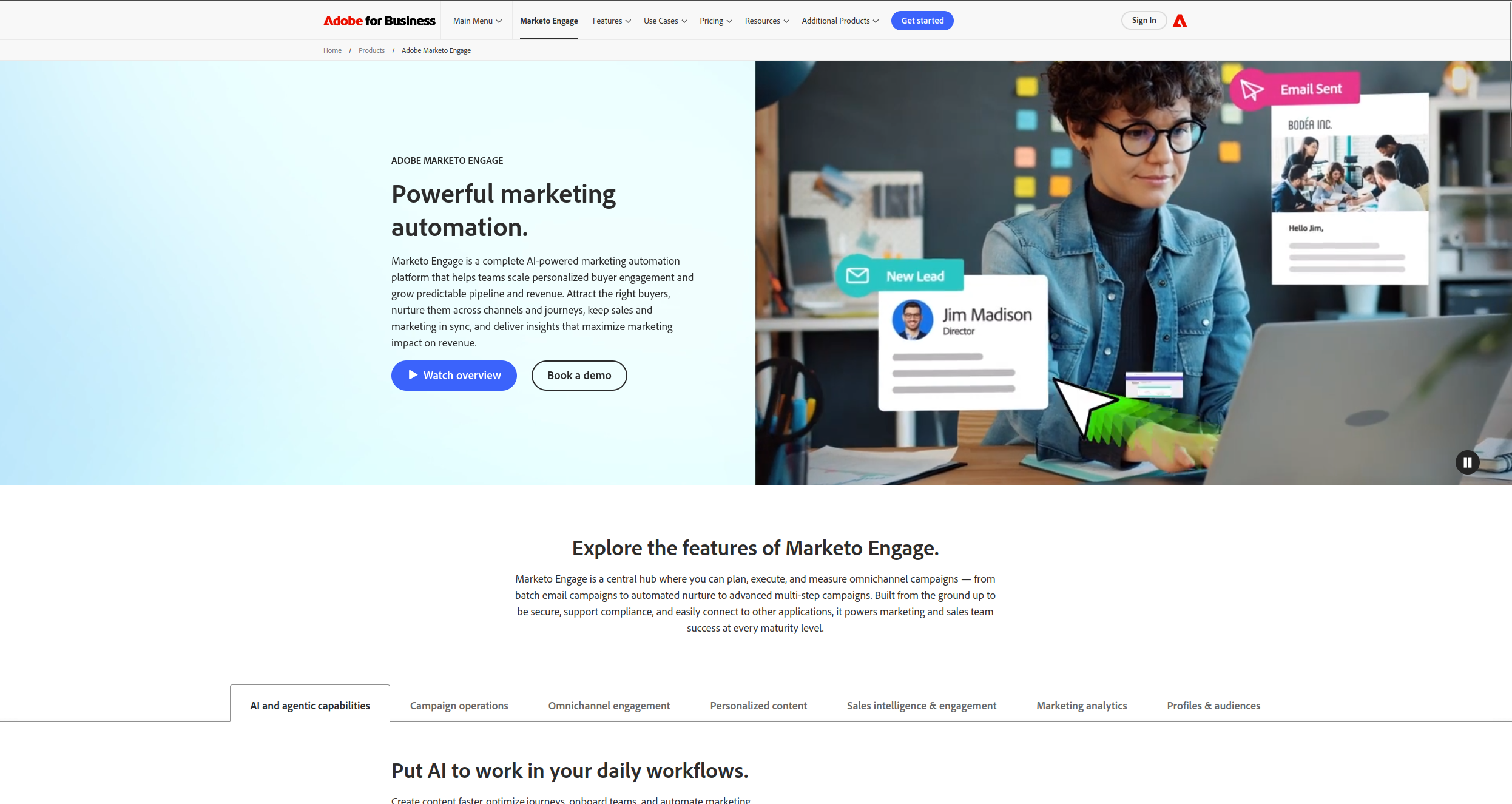 Marketo dashboard pricing and features