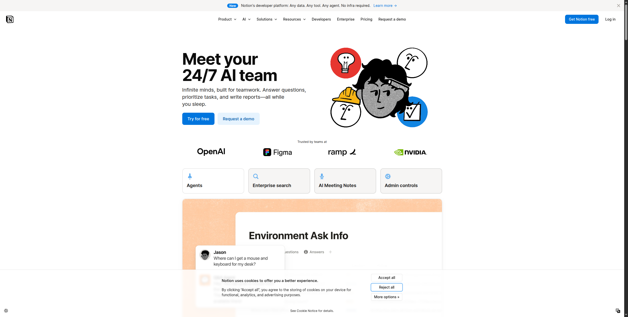 Notion AI knowledge management tool