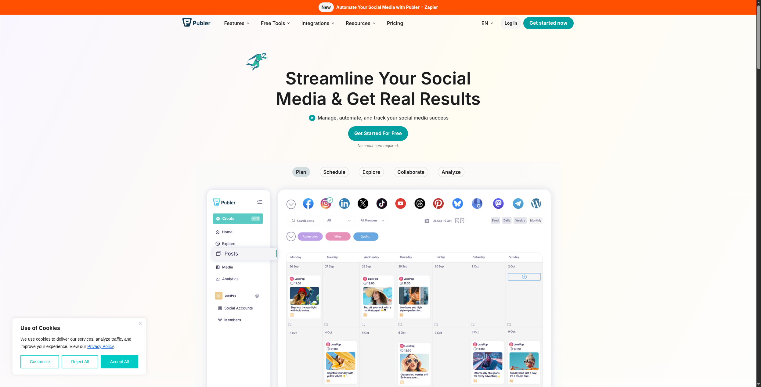 Publer social media scheduling and analytics tool