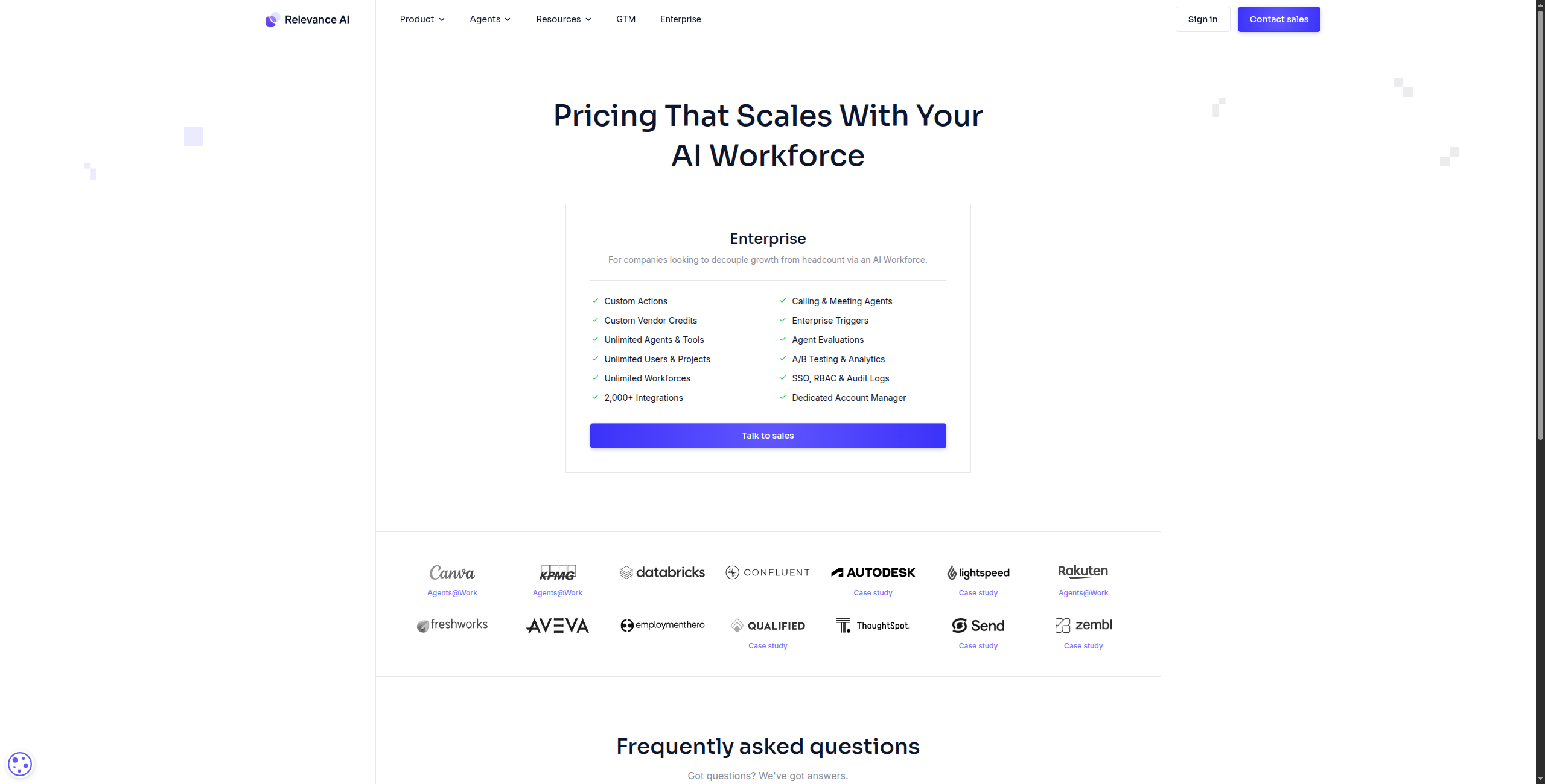 Relevance AI dashboard