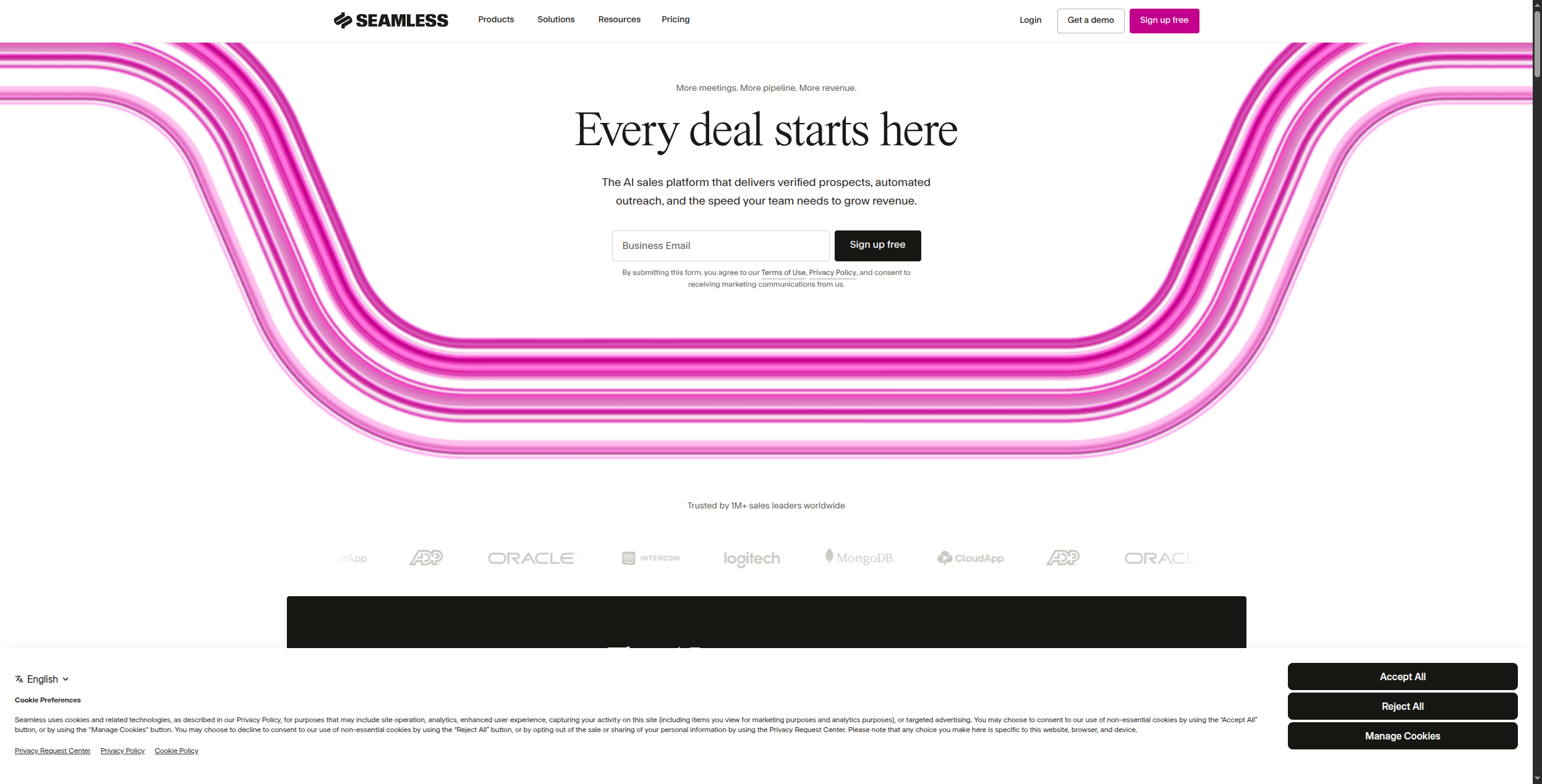 Seamless.ai dashboard pricing and features
