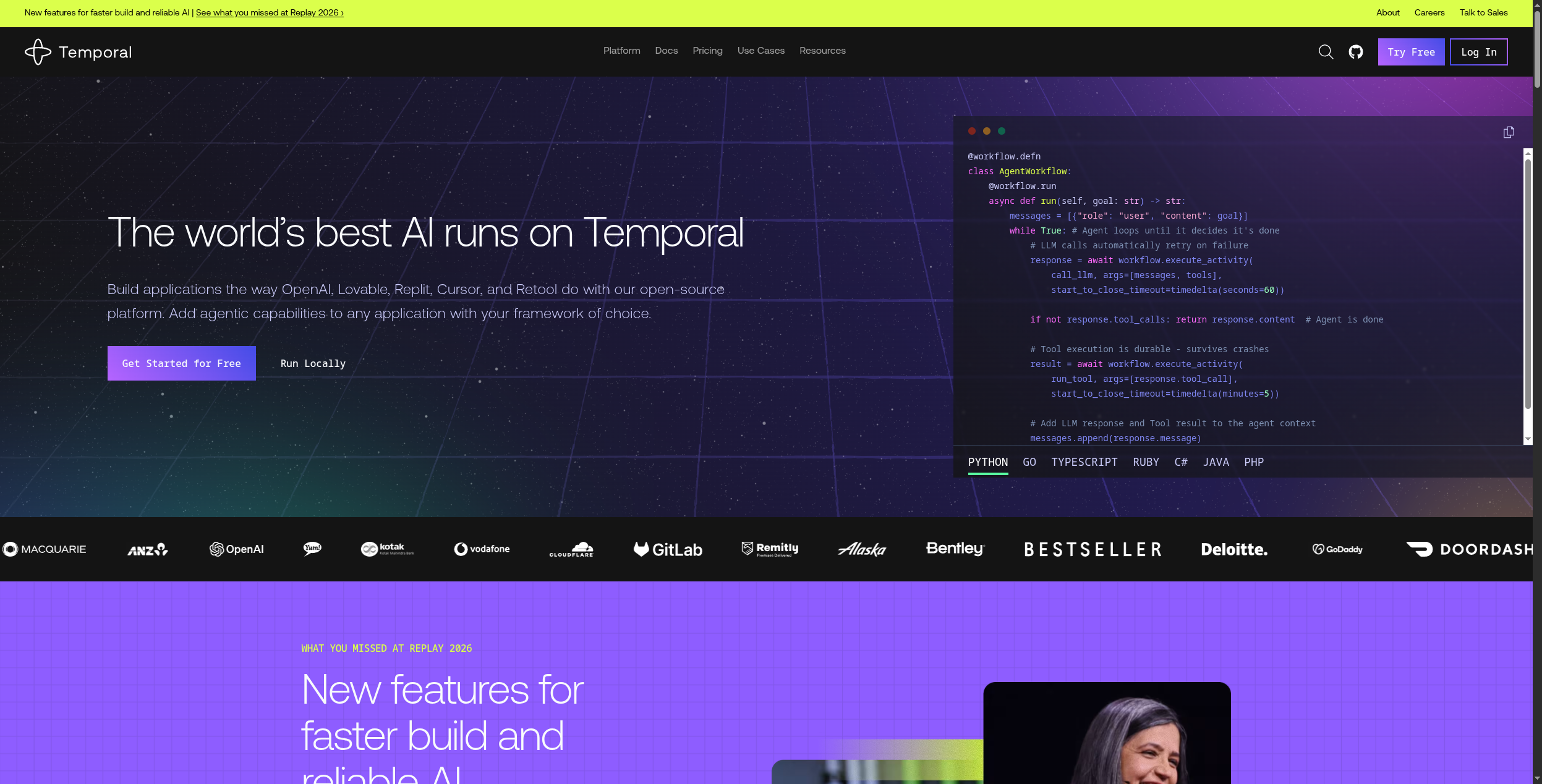 Temporal dashboard