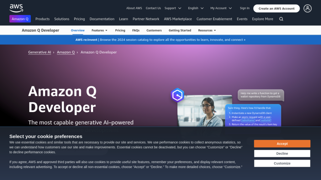 Amazon CodeWhisperer Screenshot