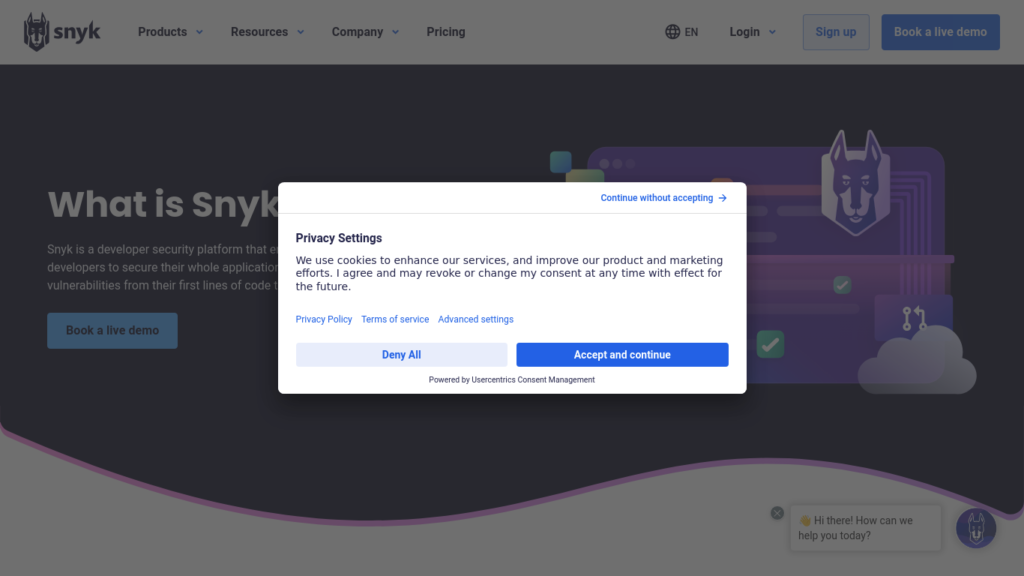 Snyk Security Screenshot