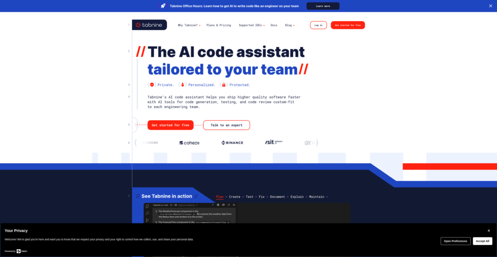 Tabnine AI Screenshot