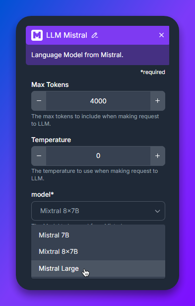 Mistral Large Component