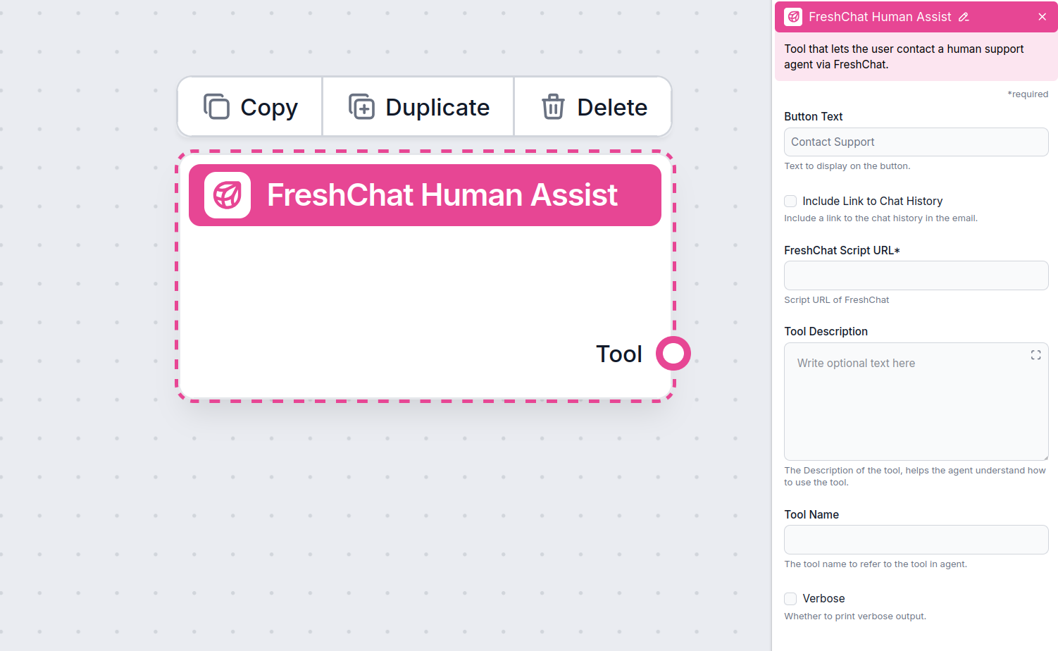Freshchat Human Assist Tool