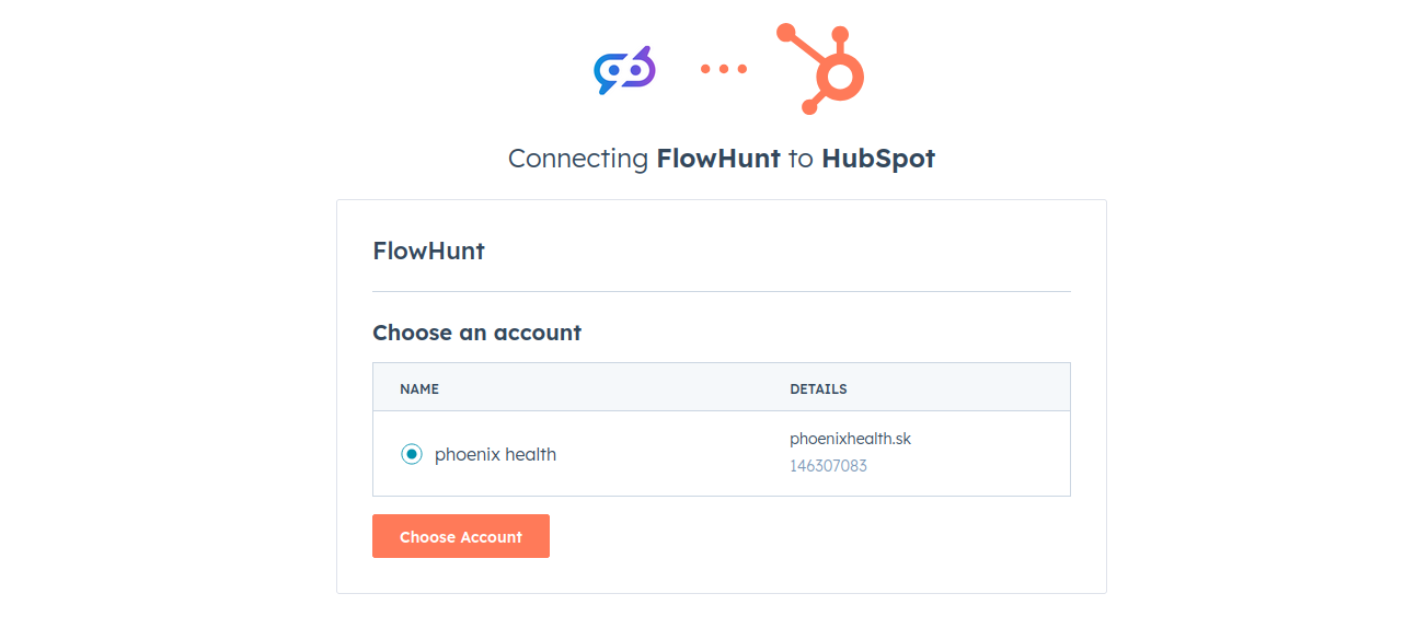 Integrate HubSpot Step 2