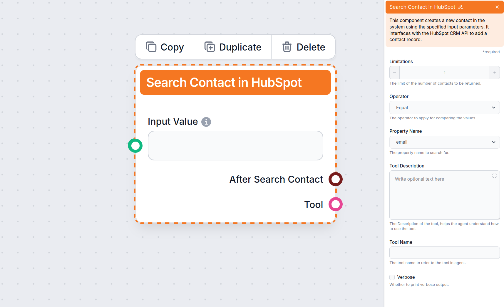 Search Contact in HubSpot