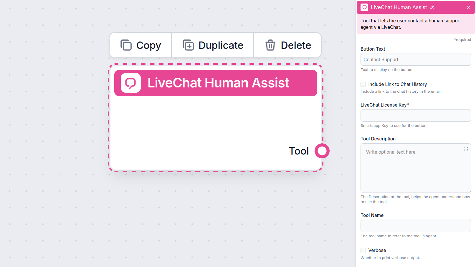 LiveChat Human Assist Tool